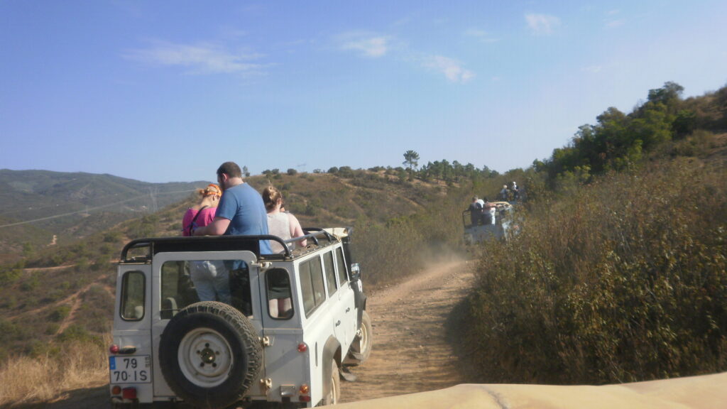 Open-top jeep safari through the Algarve hills, corporate team-building and incentive travel activity in southern Portugal
