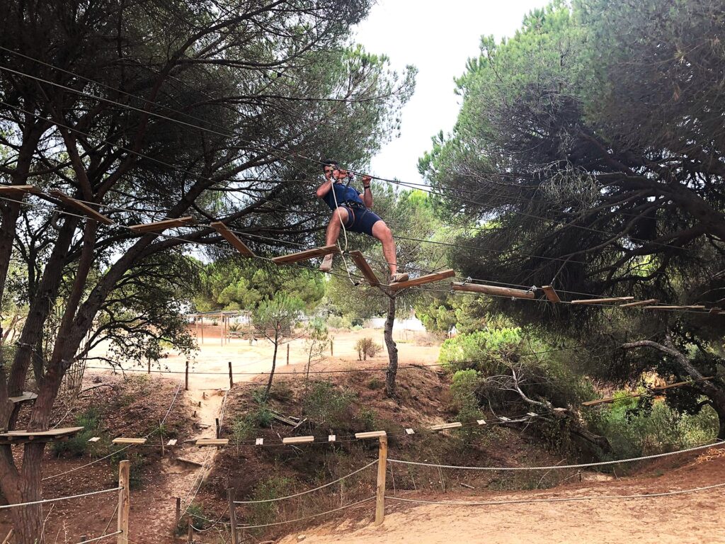  Corporate team-building activity on a high ropes and tree climbing park in the Algarve, Portugal
