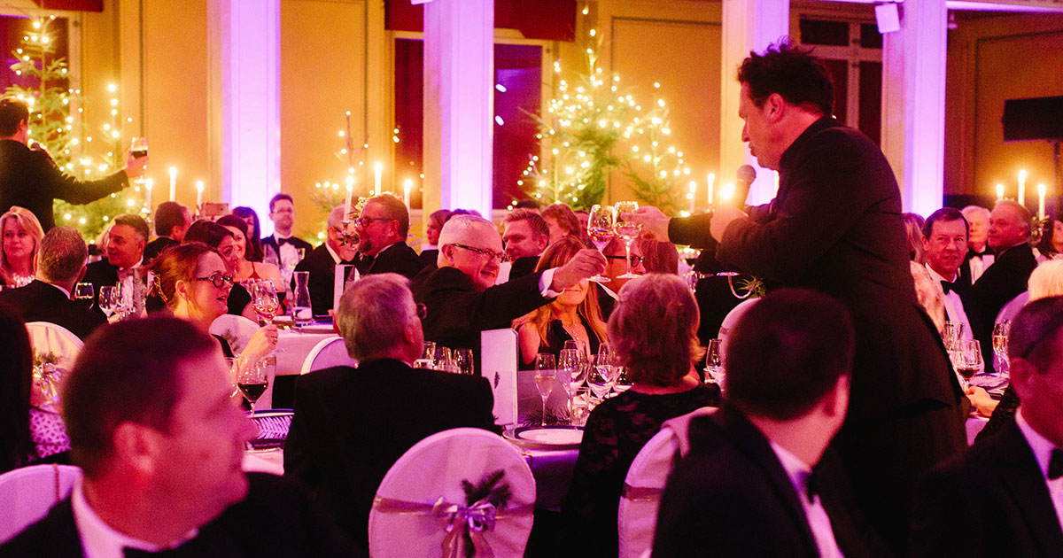 Corporate dinner with live music