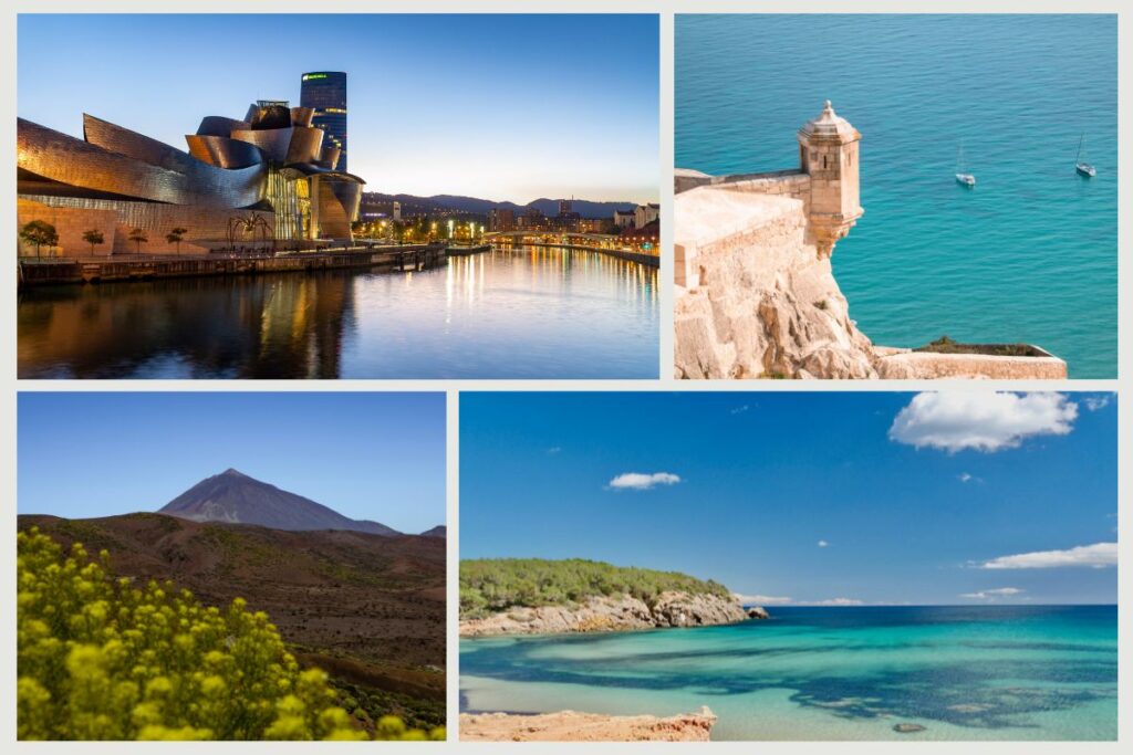Areas of Spain covered by a destination management company, including Barcelona, Madrid, Seville and Valencia