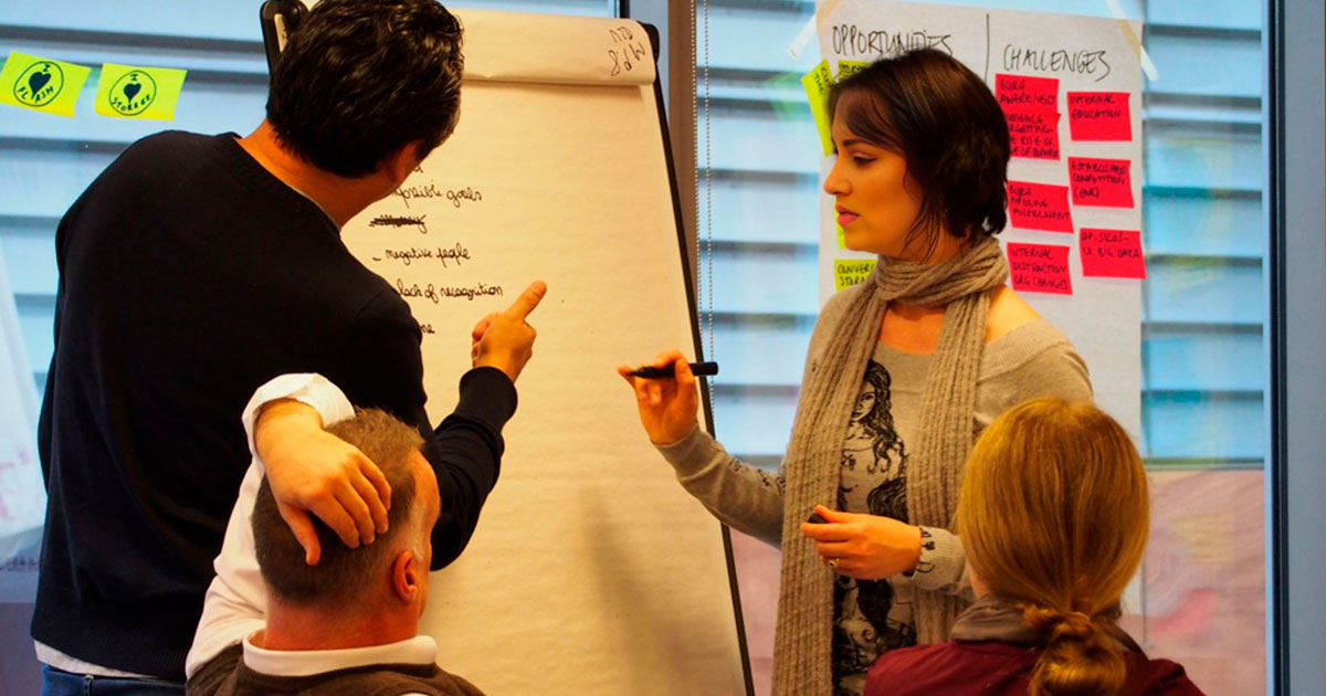 Training session at a corporate retreat in Spain